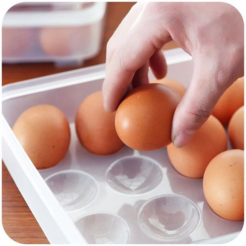 24 Eggs Holder Eggs Dispencer Refrigerator Food Storage Box Container Space-saving Eggs Boxes Organizer Utensils Kitchen supplie