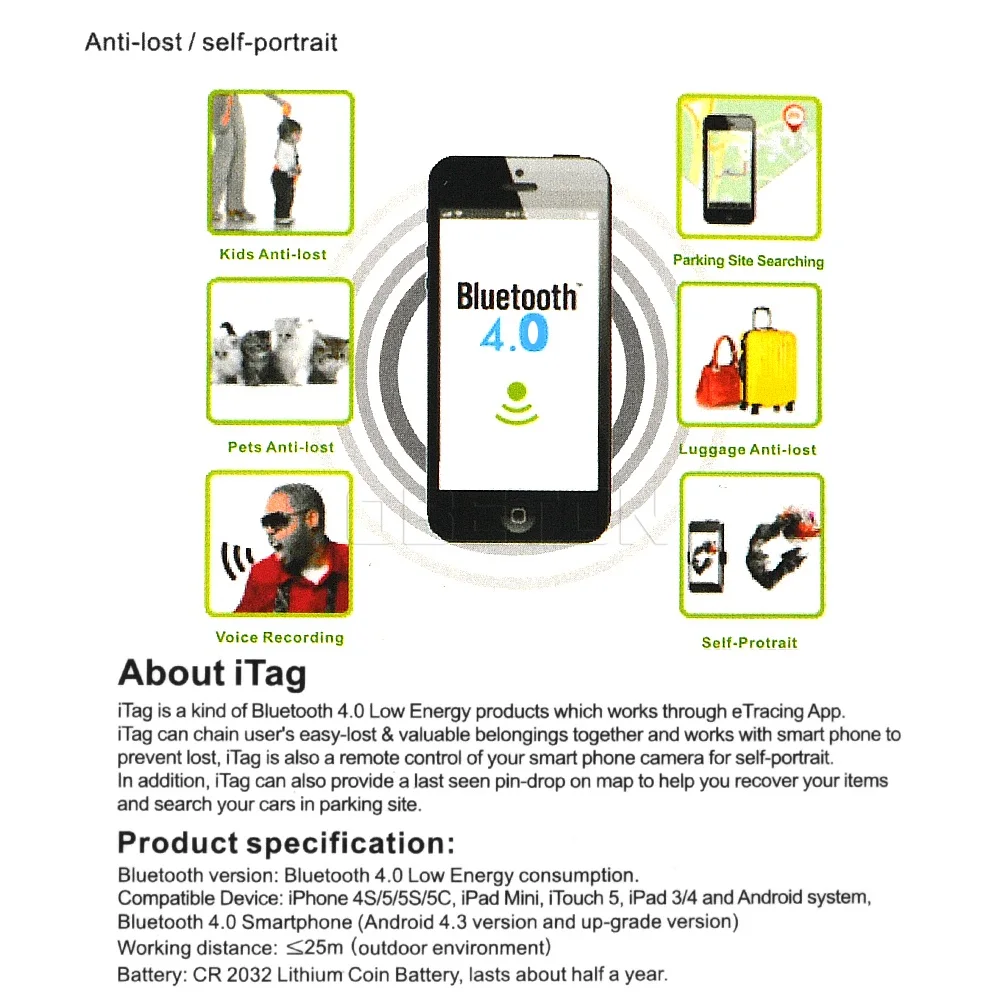 Mini GPS Tracker Anti-theft Device Smart Locator Wireless Anti Lost Alarm Wallet Smart Bluetooth Tracer Pet Dog Child Tracker