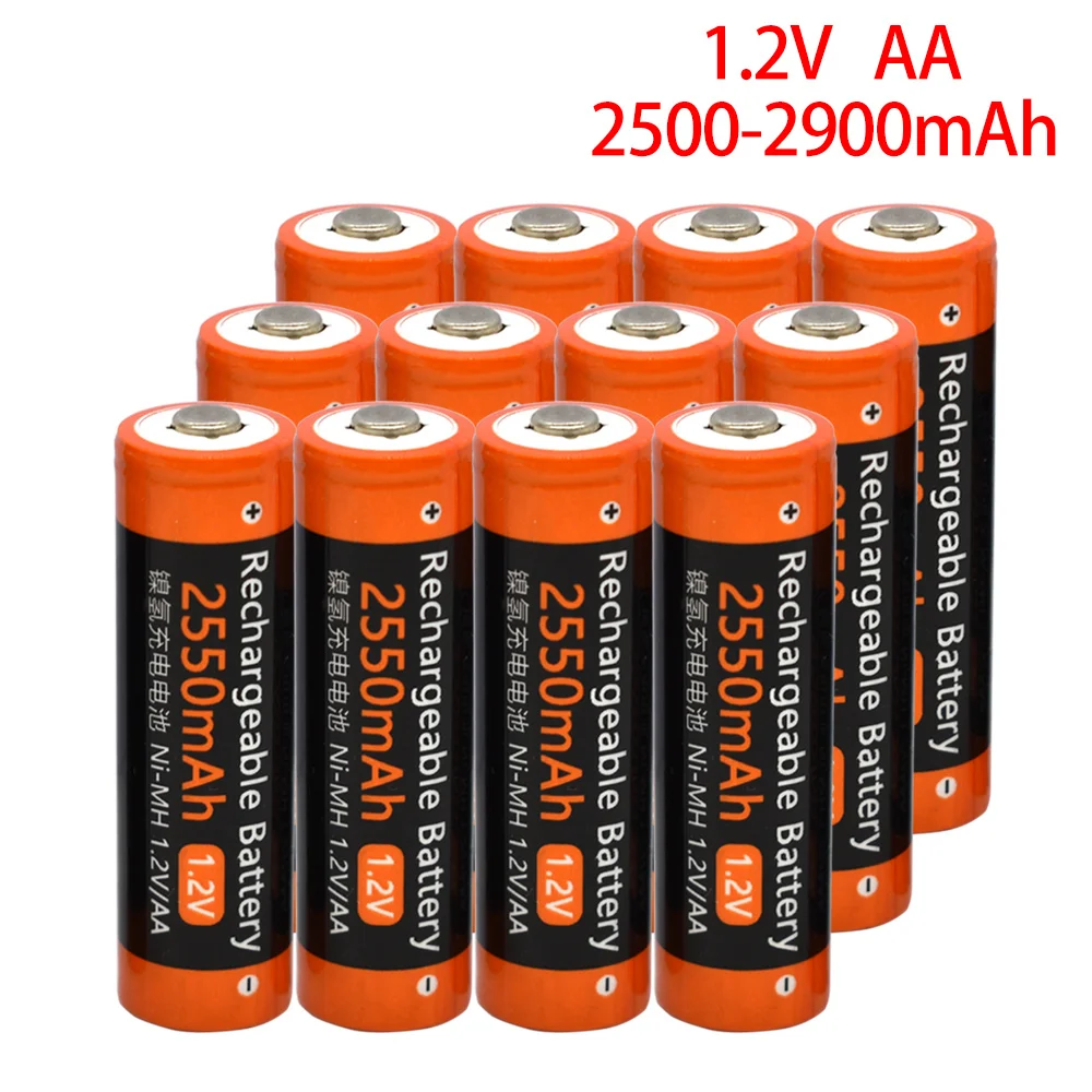 

12 piece 1.2V Ni-MH AA 2A rechargeable battery 2500-2900mAh ni mh 100% original accumulator batteries