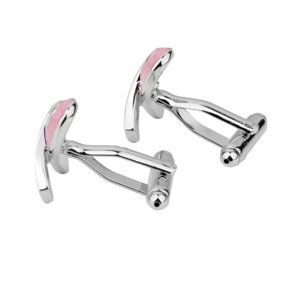 Mens Shirt Cufflinks Wedding Business Suit Cuff Links Cozy Tie Clips Fashion Jewelry Pink Color 