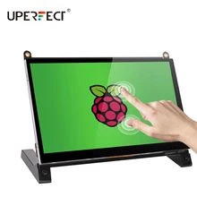 UPERFECT – moniteur Portable pour Raspberry Pi, écran tactile de 7 pouces, IPS 1024x600, double haut-parleurs intégrés pour Raspberry rypi 4 3 2