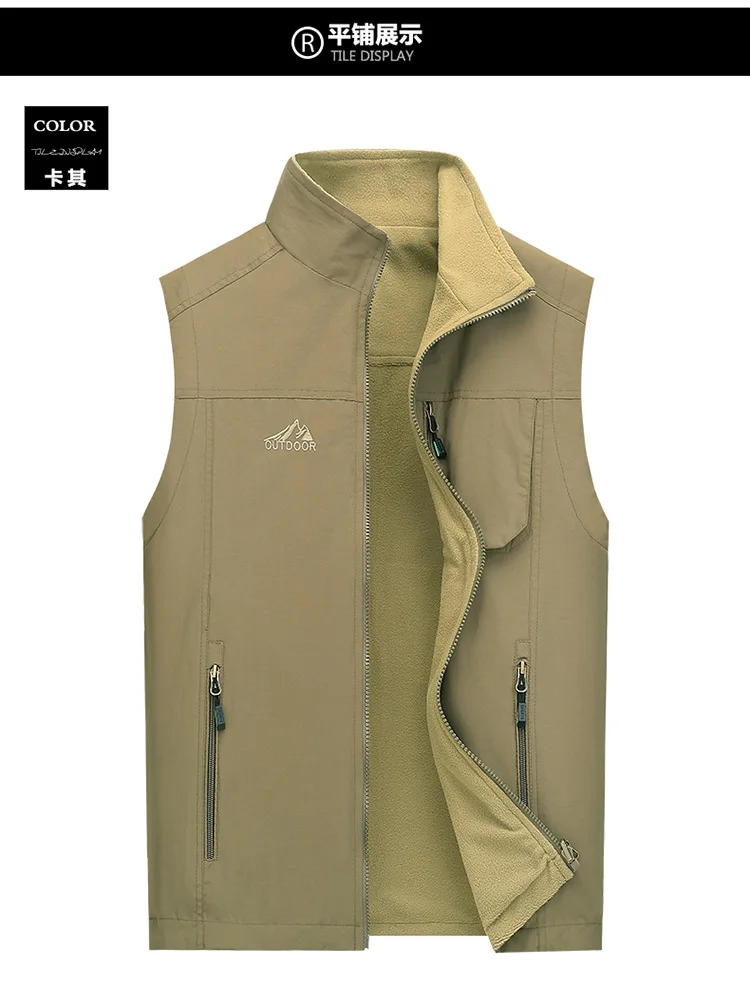 Plus-sized Men'S Wear Autumn And Winter New Style Waistcoat Extra Large Fat Stand Collar Double-sided Wear Sleeveless Vest Casua