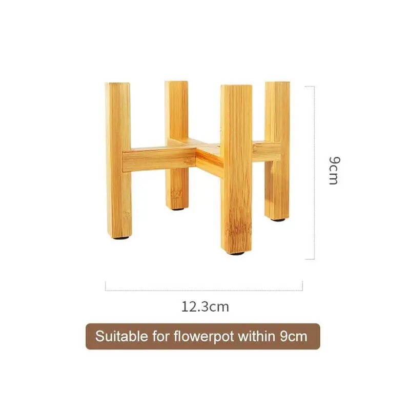 Floor Four-Legged Flower Stand Wooden Flower Pot Stand Sales Succulent Pot Bamboo Direct Tray Factory Flower N7J9