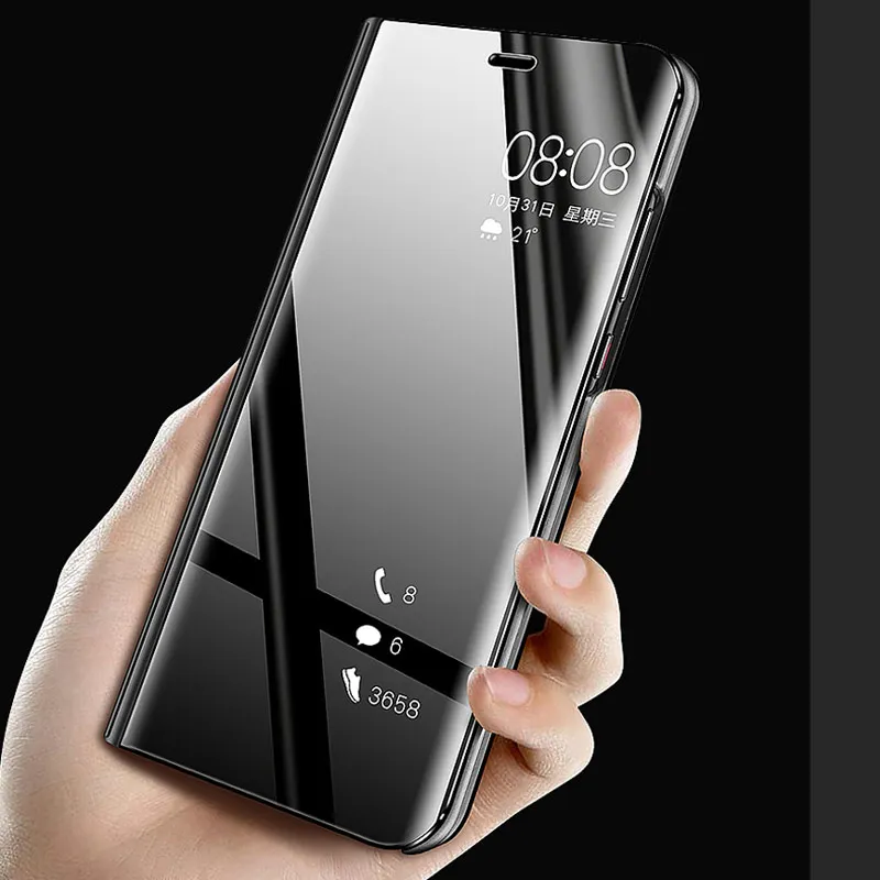 Smart mi rror флип чехол для Xiaomi Redmi Note 7 6 K20 Pro S2 5 Plus 7A GO 5A mi 9T CC 9 9E 8 SE A1 A2 8 Lite 5A POCO F1 CC9 крышка