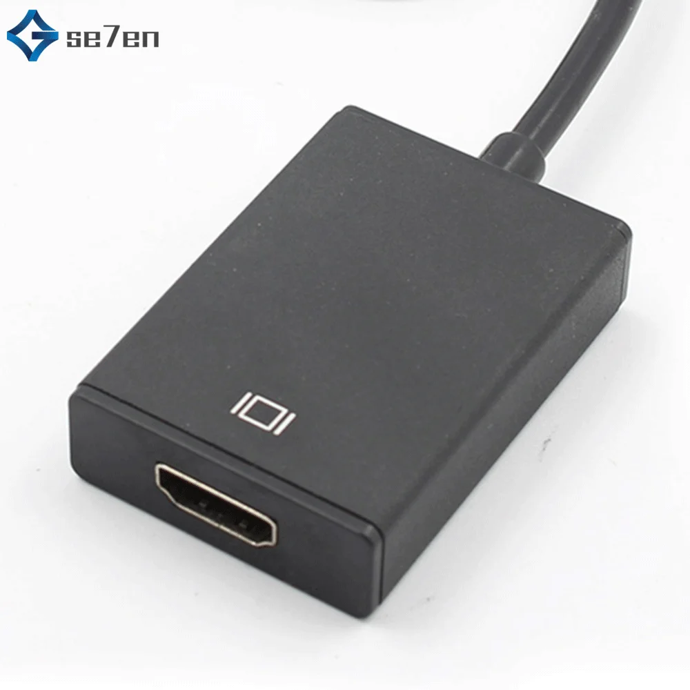 Портативный разъем и воспроизведение VGA в HDMI выход 1080P HD аудио ТВ AV HD ТВ ПК видео кабель VGA HDMI конвертер адаптер+ USB кабель