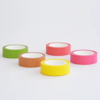 

Cute Bright Colorful Plain Red Pink Yellow Washi Tape Paper DIY Decor Scrapbooking Planner Adhesive Masking Tape Stationery