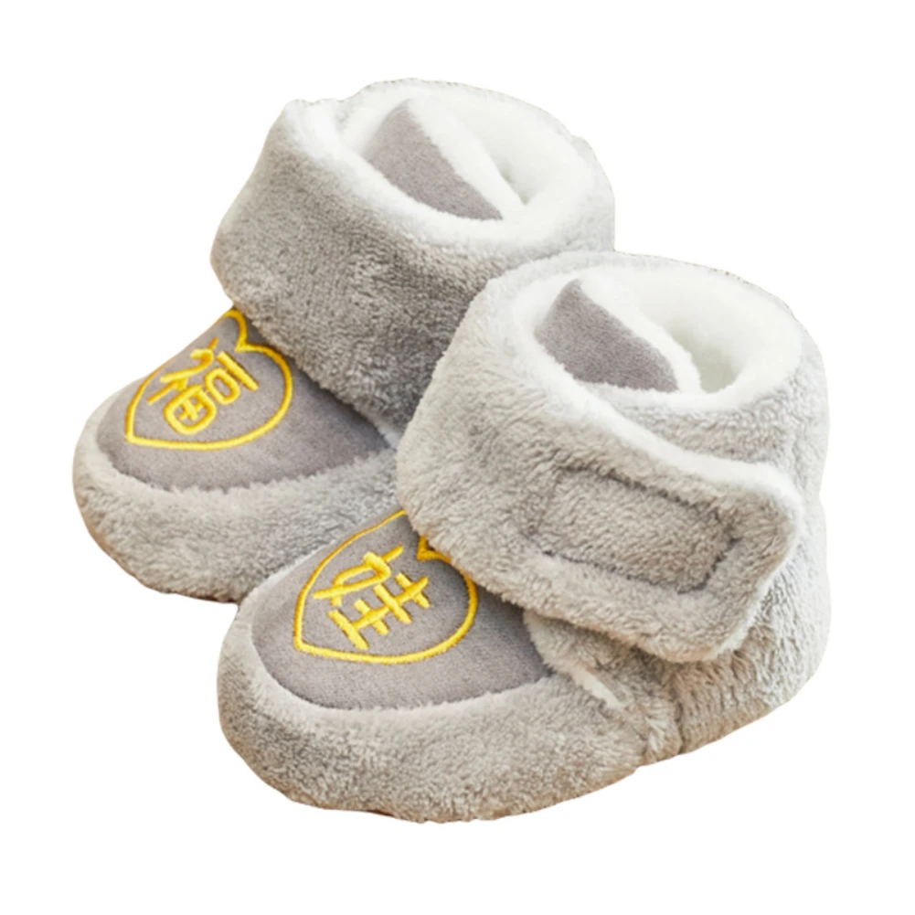 Baywell Winter Infant Plush Snow Boots Newborn Baby Boys Girls Soft Sole Cute Fleece First