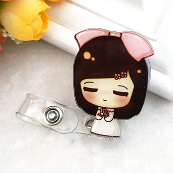 

1Pc Cartoon Hospital Nurse Badge Easy To Pull Buckle ID Logo Lanyard / IC Card Badge Reel Holder Name Escolar Papelaria Gift