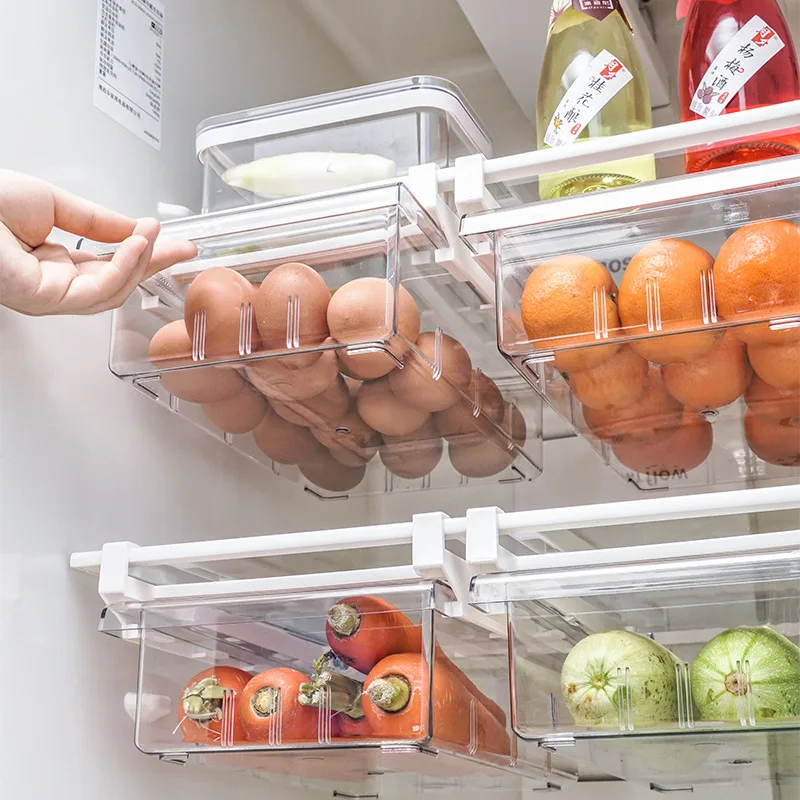 Storage Rack Organizer Kitchen Food Shelf Fridge Vegetable Egg Box Accessories 