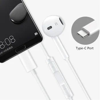 

100% Original new HUAWEI CM33 Earphone USB Type-C In Ear Hearphone Headset Mic Volume HUAWEI Mate 10 Pro 20 X RS P20 30 Note 10