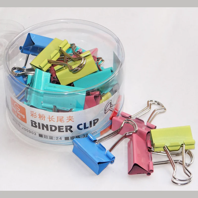 Office stationery bottled color tail clip clip 15mm 60 wallet dovetail clothing wholesaleclip