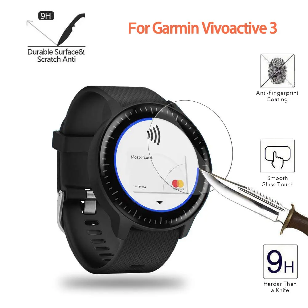 Ультрапрозрачное закаленное стекло для Garmin Vivoactive 3 протектор экрана музыки