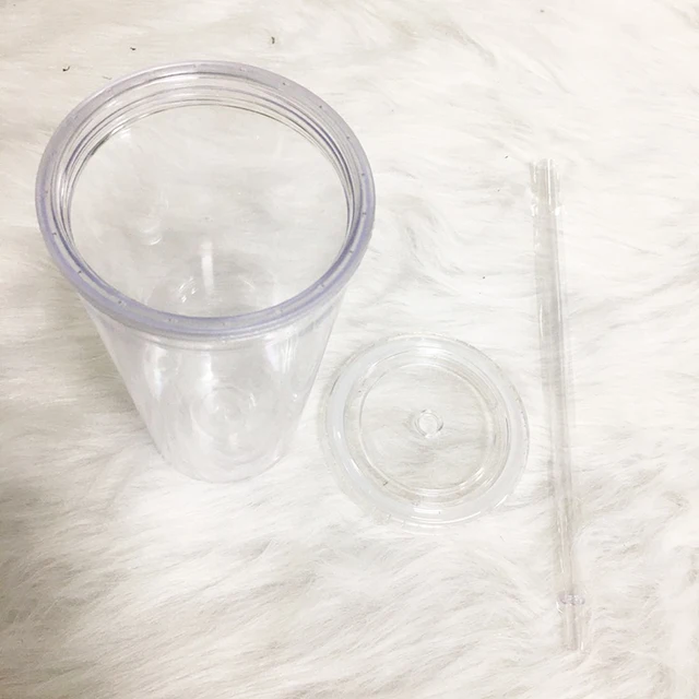 Wholesale 20oz Acrylic Tumbler With Dome Lid Straw Double Wall Clear  Plastic Bottle Travel Tumbler Reusable Cup Graduation Gifts - Straw Cup -  AliExpress