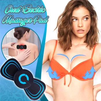 

Electric Pad Breast Enhancer Massager Chest Frequency 10 Modes Adjustable Neck Cervical Stimulator Massager Patch Pain Relief M2