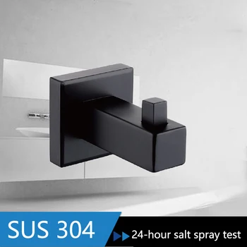 

Matte Black Robe Coat Hat Door Hanger mounted Wall Hook SUS 304 Stainless Steel Hanger Brushed Towel Hooks Coat Clothes Hooks