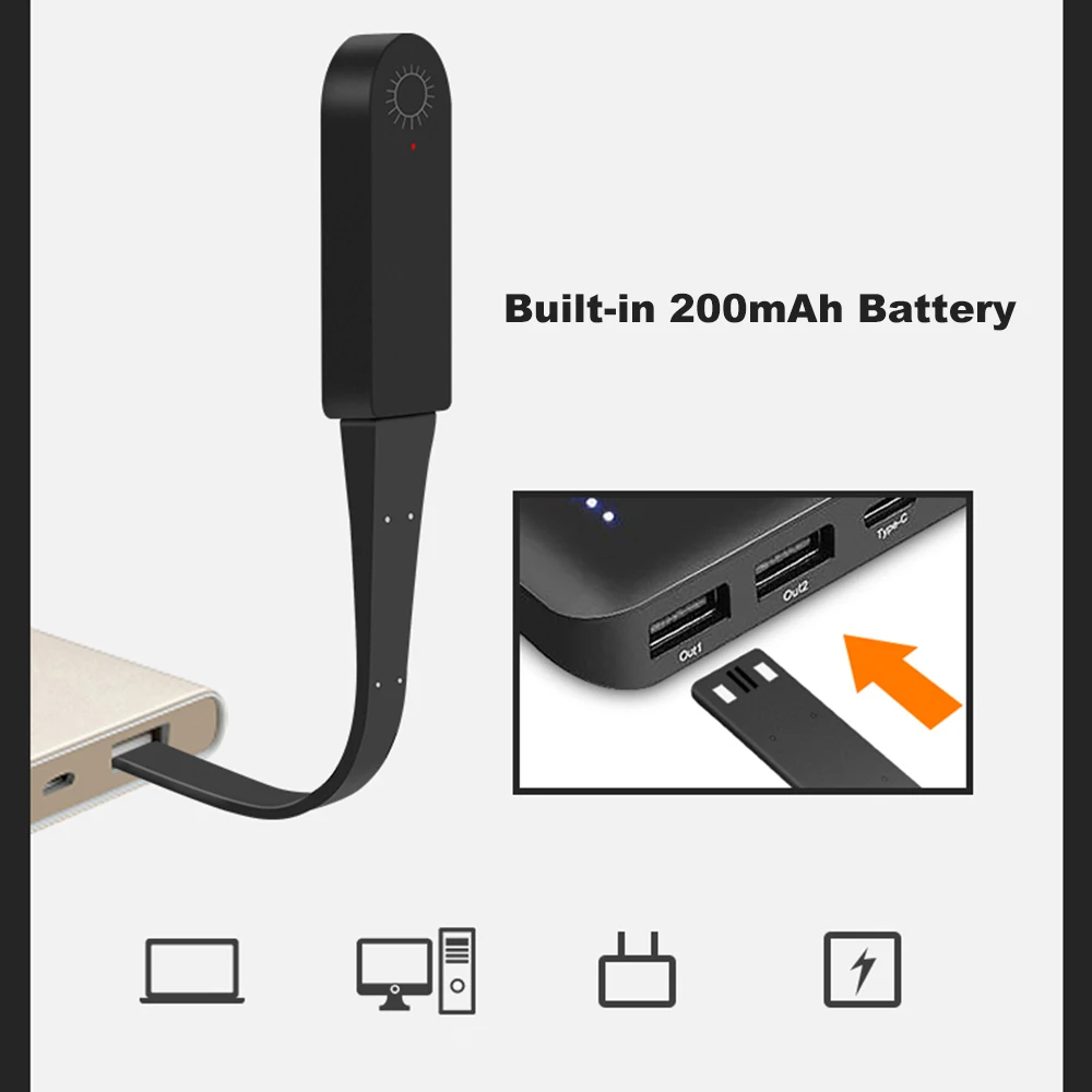 Лампа для чтения перезаряжаемая электронная книга Kindle USB светодиодный