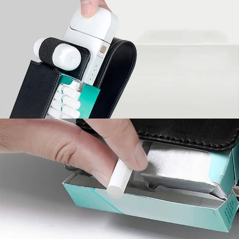 Портативная сумка из искусственной кожи для IQOS 2,4 Plus III, универсальный чехол черного и синего цвета, чехол