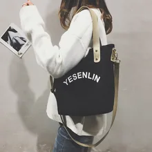 Микро для новая стильная Холщовая Сумка в Корейском стиле, повседневная универсальная сумка для студентов, Большая вместительная сумка через плечо