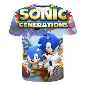 

Sonic the Hedgehog t shirt 3D Printed Boys Girls Short Sleeve The Latest Kids Cartoon T shirts Summer Casual Clothes Children