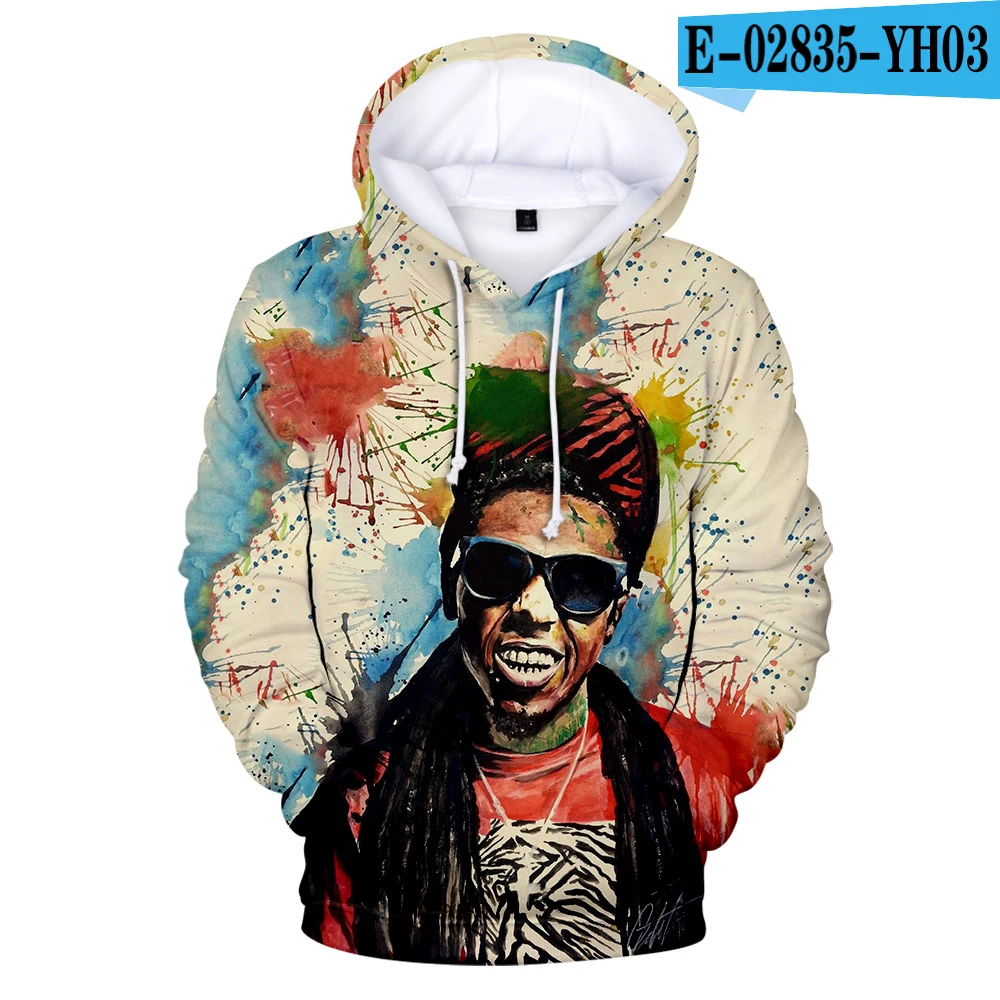 3D Лидер продаж, толстовки в стиле хип-хоп с 3D принтом «раппер», Lil Wayne, для мужчин и женщин, высокое качество, повседневные толстовки с капюшоном для мальчиков и девочек, большие размеры - Цвет: 3D