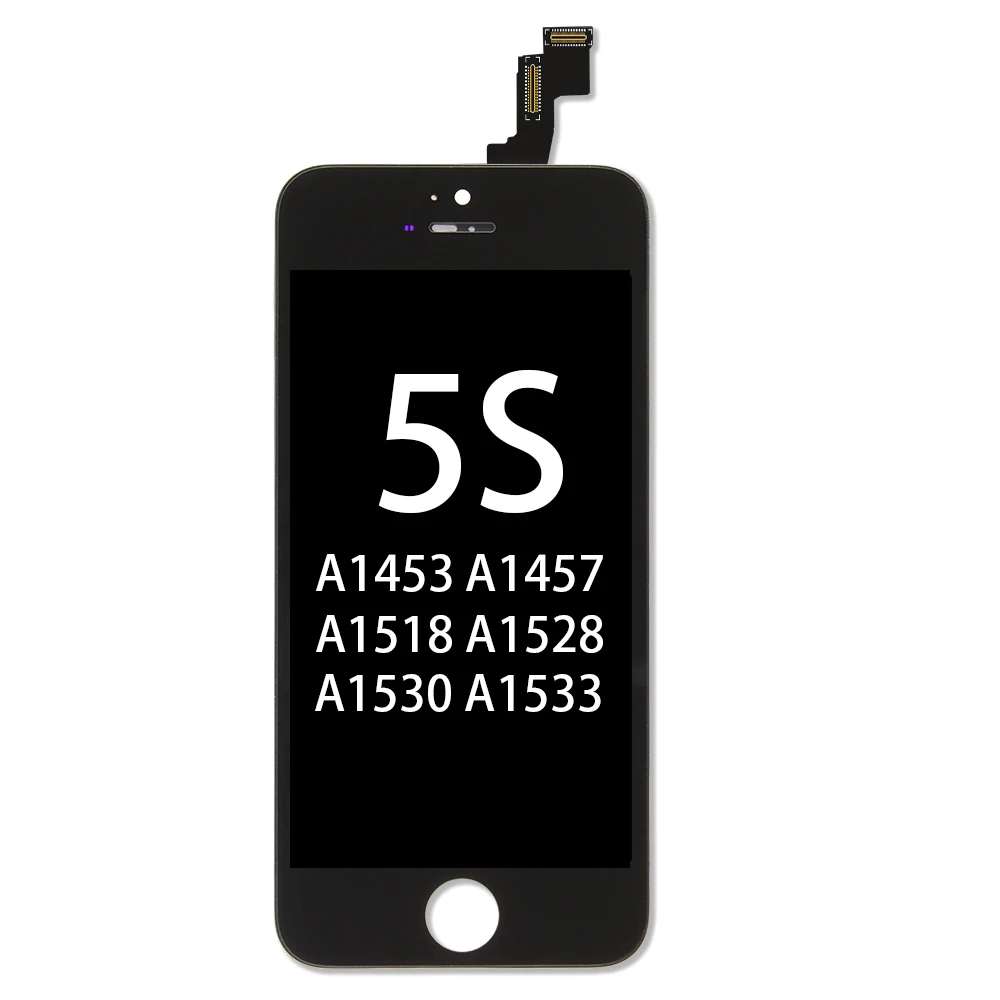 For 5S Black Grade AAAAA Pantalla Phone Screen LCD For Apple iPhone 5 5c 5s 6 6s Digitizer Assembly Display No Dead Pixel with Repair Tools - Цвет: For 5S Black