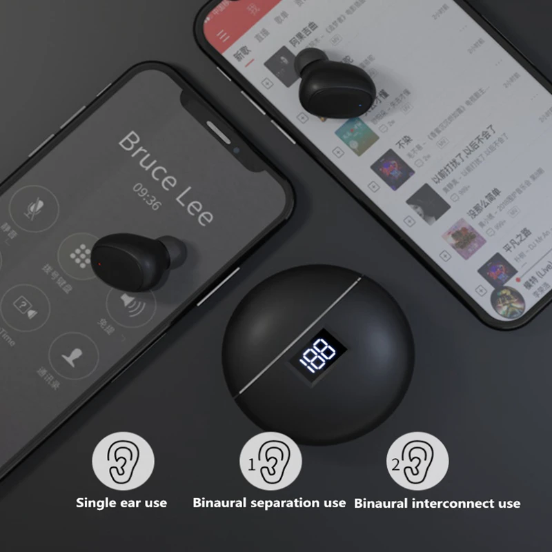 TWS k38 Bluetooth наушники с шумоподавлением спортивные водонепроницаемые наушники беспроводные наушники для xiaomi huawei iphone