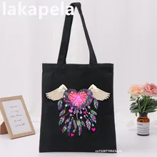

Shopping Bags Fashion Feather Wind Chime Anime Shopper Foldable Handbag Large Capacity Tote Bag Handbags Harajuku Shoulder Bags