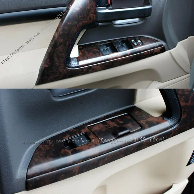 Для Toyota Land Cruiser LC200 2008- набор для отделки деревянного зерна 19 шт. комплект модификации автомобиля аксессуары