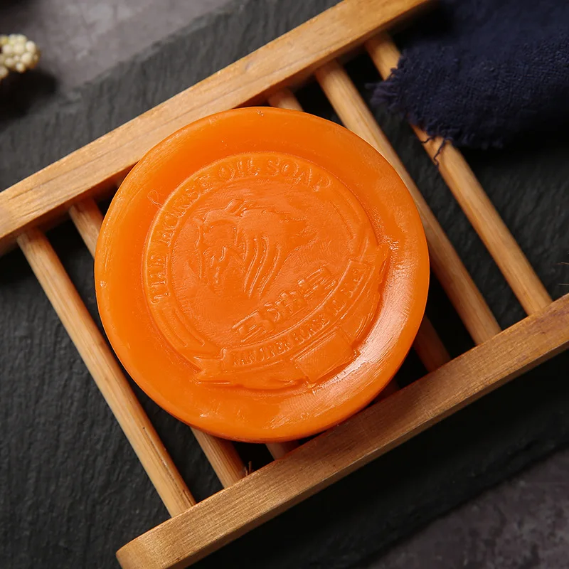 

Handmade Soap Men And Women Horse Oil Soap Sulfur Essential Oil In Addition To Mites And Blackheads Wash Face Bath Soap