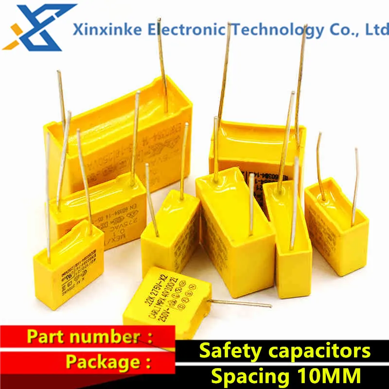20 шт. полипропиленовая пленка Φ MKP AC 275V X2 0 001 мкФ/0 1 22/0 47 мкФ 68 10 мм расстояние |