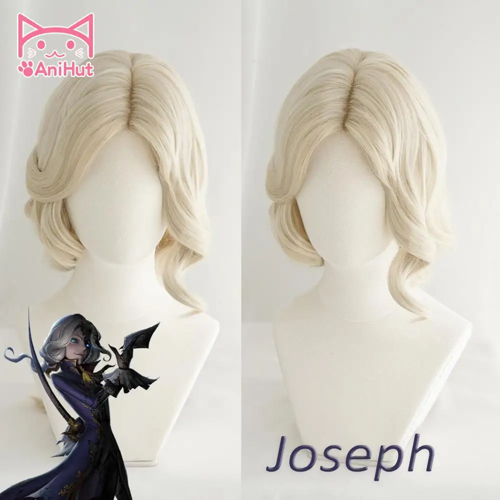 [Anihut】photo Joseph Wig Game идентичность V Hunter Cosplay синтетическая идентификация волос Photo