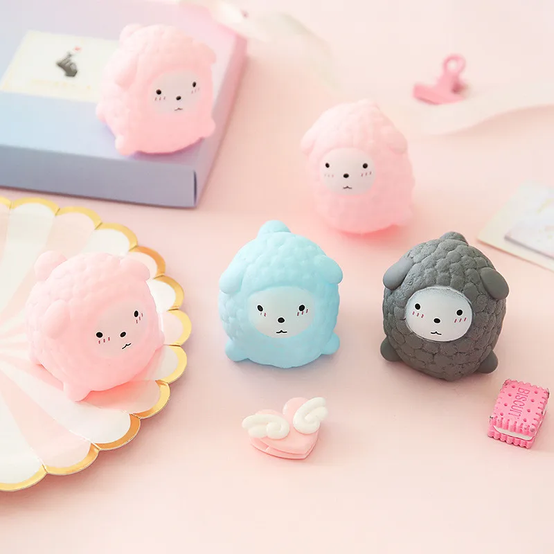 

Animal Squishy Small Sheep Models Cartoon Cute Pink Spoof Props Scented Squishy Slow Rising Venting Decompression Squeeze Toys