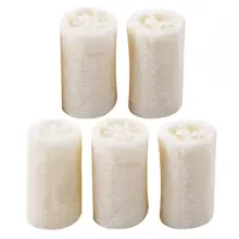 5 шт./компл. Губка из натуральной люфы банные принадлежности тела душевая Губка скруббер коврик для мытья тела чаша губка скребок для спа Аксессуары для ванной комнаты