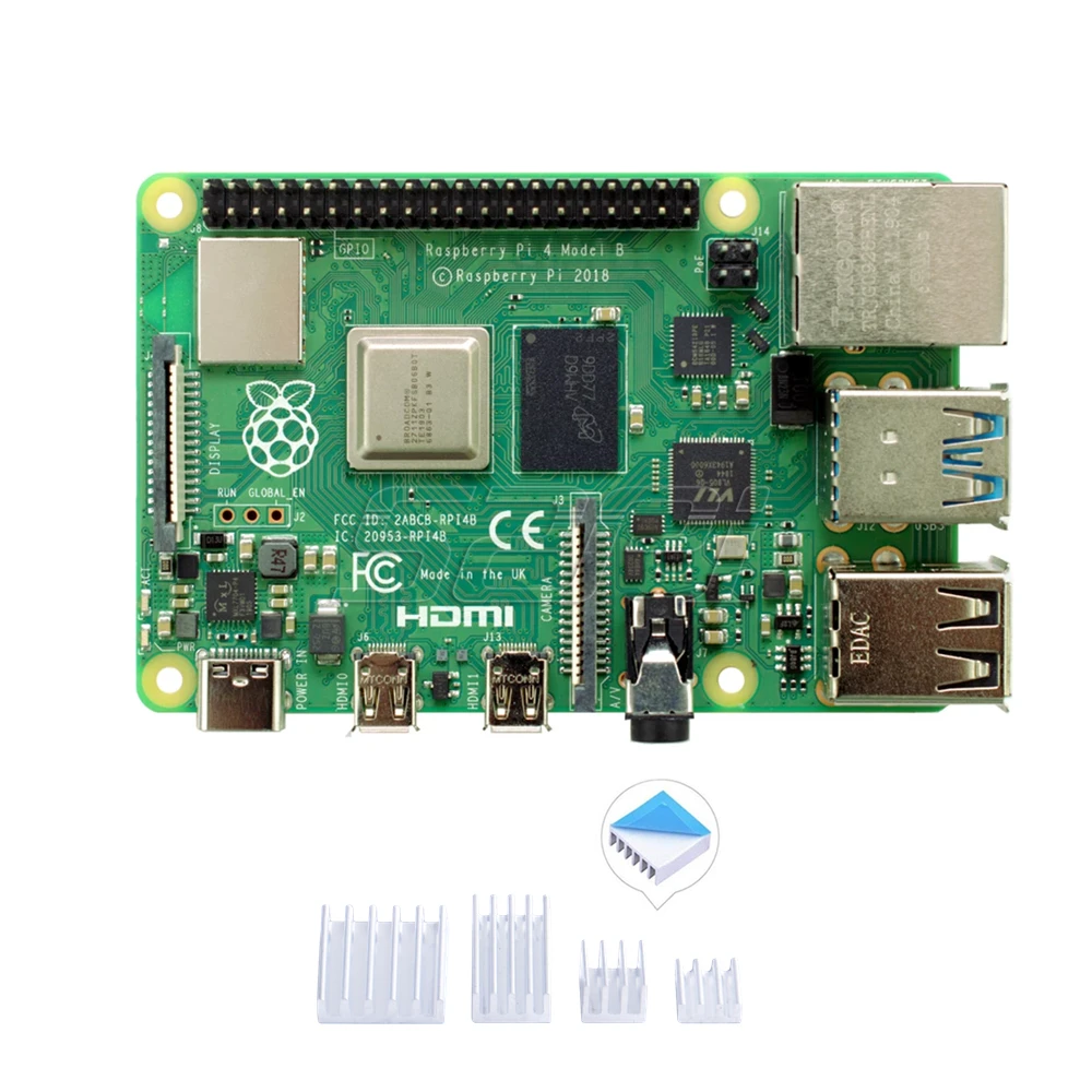 Raspberry Pi 4 Модель B с 4 Гб оперативной памяти() 64 бит четырехъядерный 1,5 ГГц