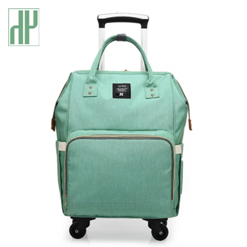 

Trolley diaper bag fashion shoulders nappy bag backpack multi-function large capacity maternal and child package out baby bag