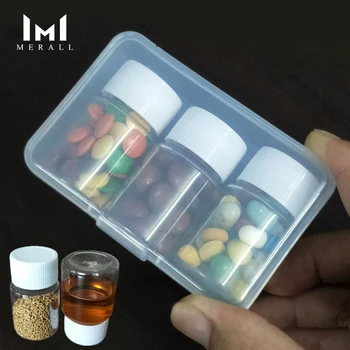 

Medicine Pill Box Large-capacity Sealed Moisture-proof Pill Organizer Waterproof Drug Divider Dispensing Medicine Bottle Pillbox