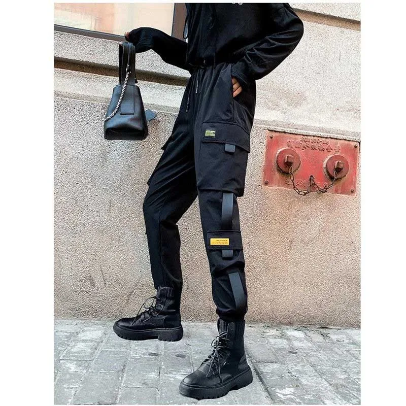 NiceMix Зимние флисовые брюки карго Модные свободные плотные теплые спортивные шаровары женские сексуальные брюки с высокой талией уличные брюки