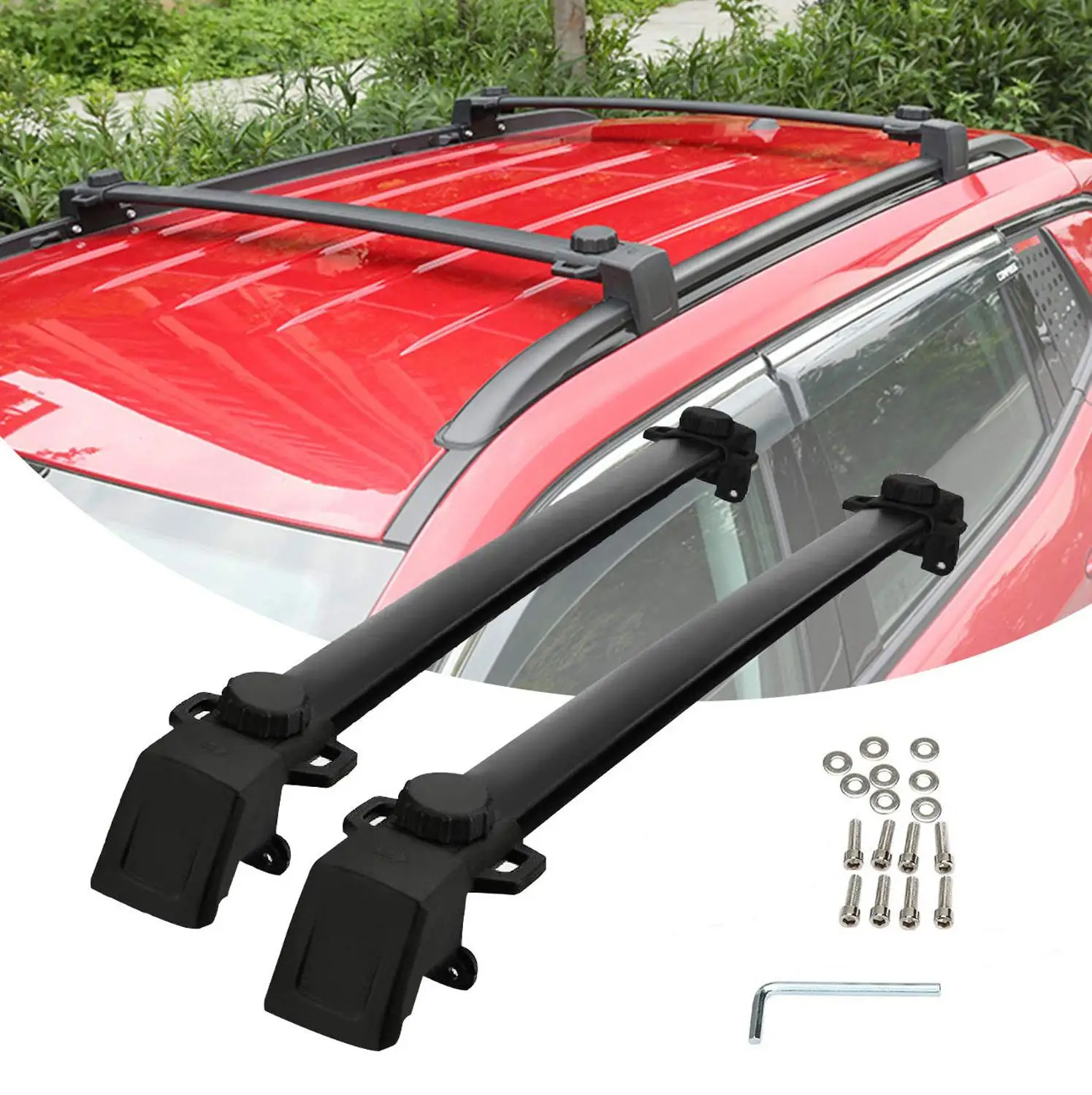 Barras cruzadas para techo de coche, portaequipajes Universal de aluminio  Aero grueso con fuerte capacidad de carga - AliExpress