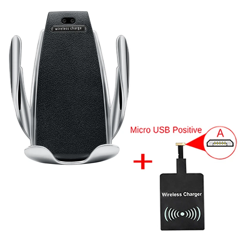 S5 10W Wireless Car Charger S5 Automatic Clamping Quick Charging Phone Holder Mount for iPhone 8 X XR XS Huawei Samsung
