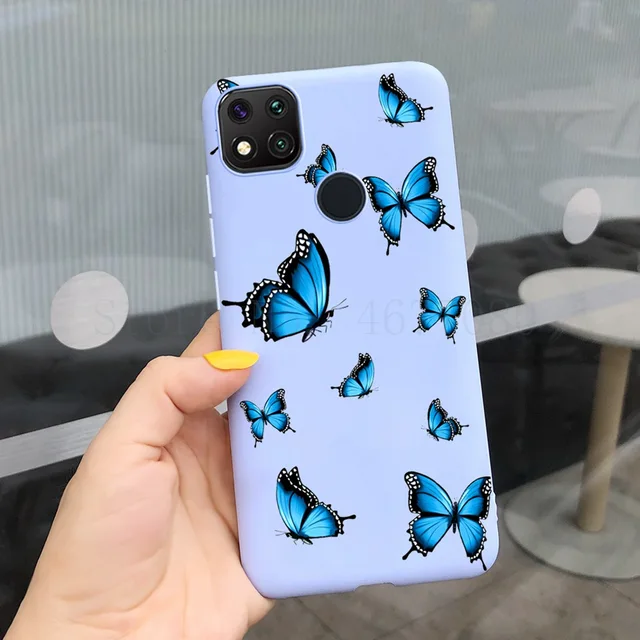 Sunflower Painted Soft Silicone Phone Case For Xiaomi Redmi 9C NFC 9 C 9A Case Butterfly Back Cover For Redmi 9A 9C 9 a Bumper yftk