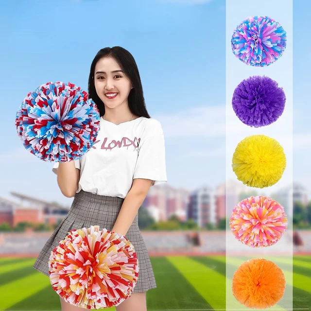 2PCS Black Cheerleading Pompoms 38CM Cheers Pompon With Baton Handle Color  Can Free Combination High Quality - AliExpress