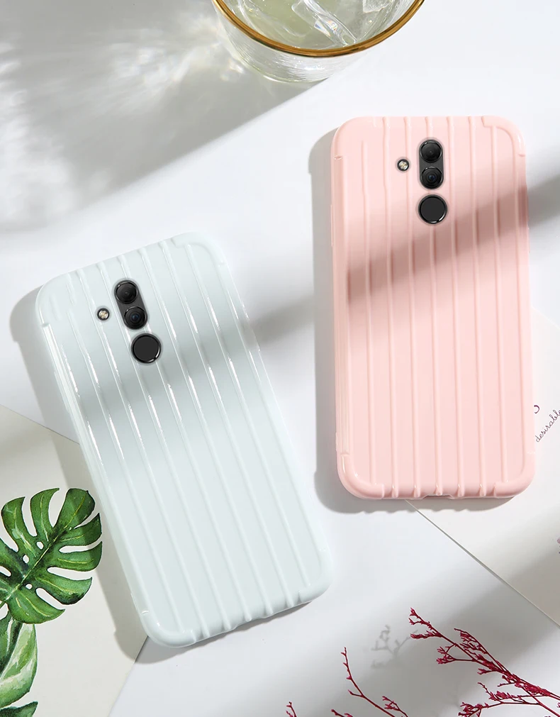 Роскошный багажный чехол для huawei mate 20 lite, Модный милый чехол, чехол для багажника из ТПУ, силиконовая задняя крышка для huawei mate 20 lite, чехол