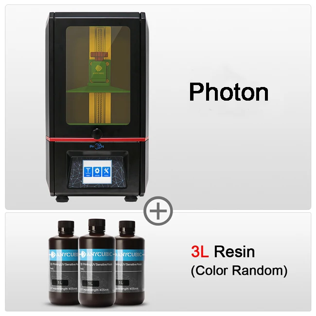 Photon Add 3L ANYCUBIC Фотон 3d принтер сенсорный ЖК-экран UV-LED конечная скорость ломтика плюс размер Настольный SLA 3d принтер комплект УФ Смола 3D Drucker - Цвет: Photon Add 3L