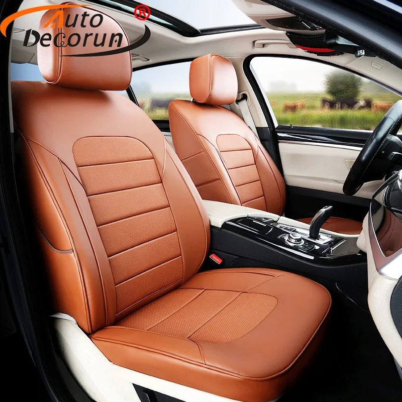 AutoDecorun 17 шт./компл. сиденье из натуральной кожи чехлы для Volvo XC60 аксессуары чехол
