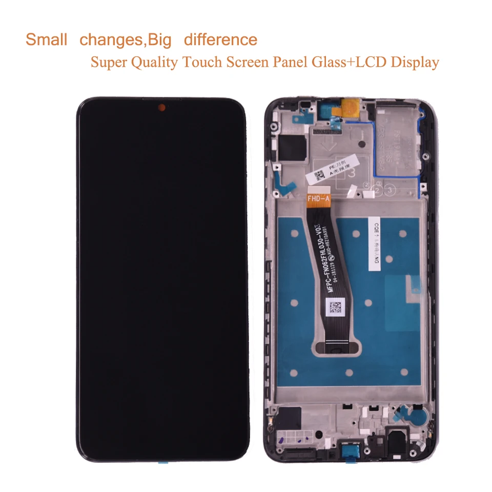 Original For Huawei P Smart 2019 LCD Display Touch Screen With Frame Assembly Complete for Honor 10 Lite LCD Monitor Replacement