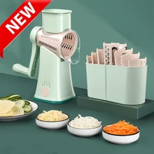Newest Multifunctional Manual Vegetable Slicers Cutter Rotary Shredder for Cheese Potato Cutter Grater Shredders Chopper Kitchen