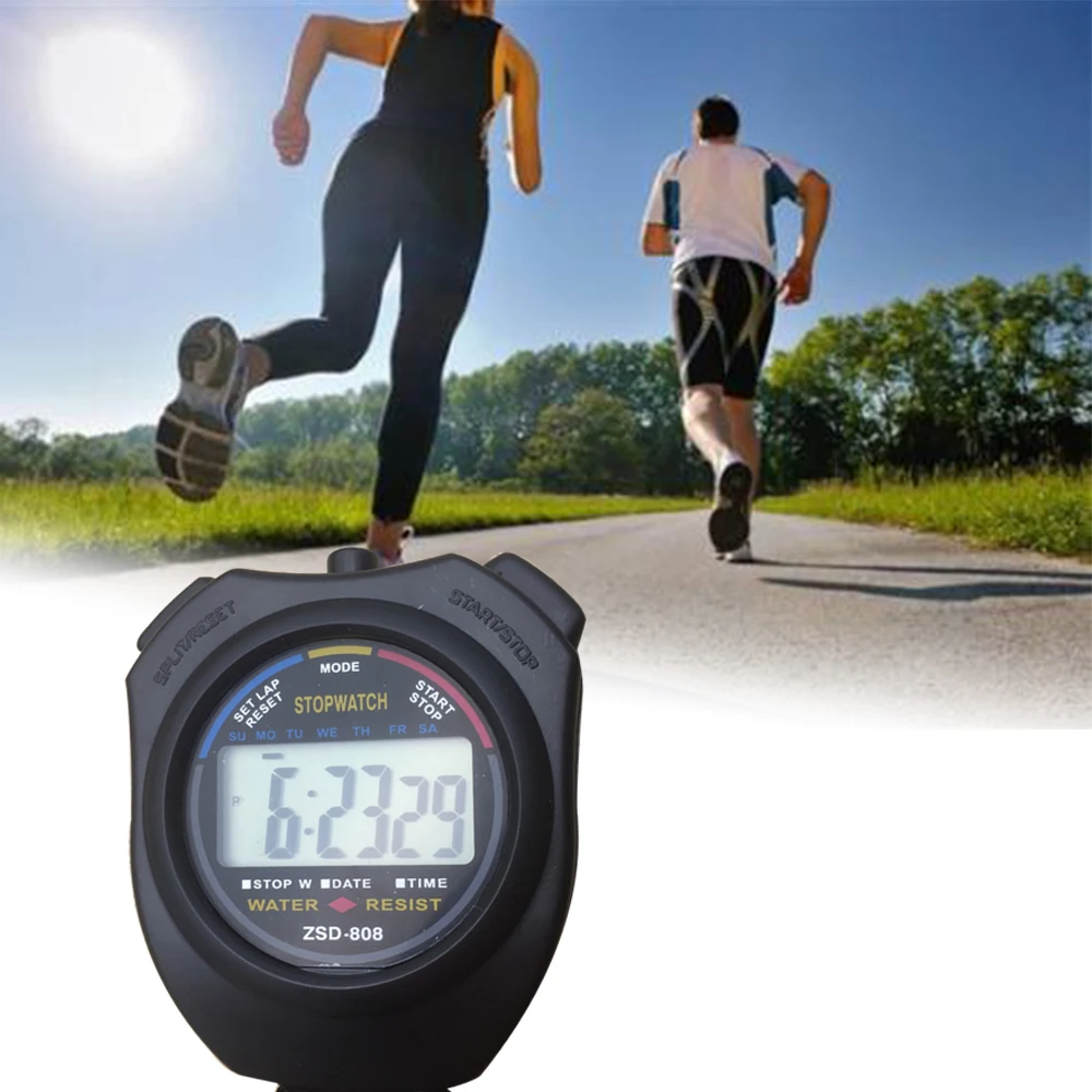 Водонепроницаемый цифровой светодиод спортивный хронограф с секундомером таймер звонок с таймером спортивные часы