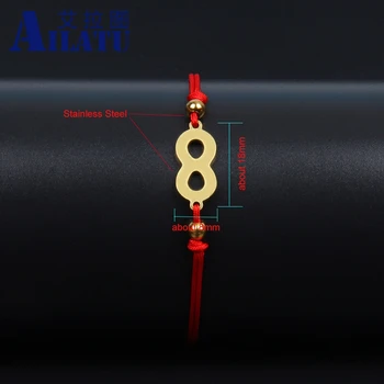 

Ailatu New Infinity Bracelet for Lovers Red String Couple Bracelets Women Men's Wish Jewelry Gift Forever Togater Bracelet