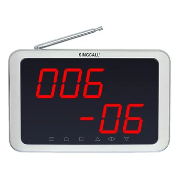 

SINGCALL Wireless Waiter Service Paging System. White Display Receiver Call Waiter System for Hospital