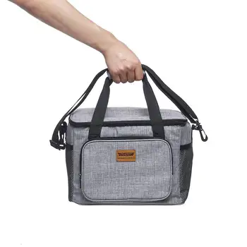 

15L Large Oxford Thermal Insulation package Picnic Portable container bags The plant package Food insulated bag Cooler bags Grey